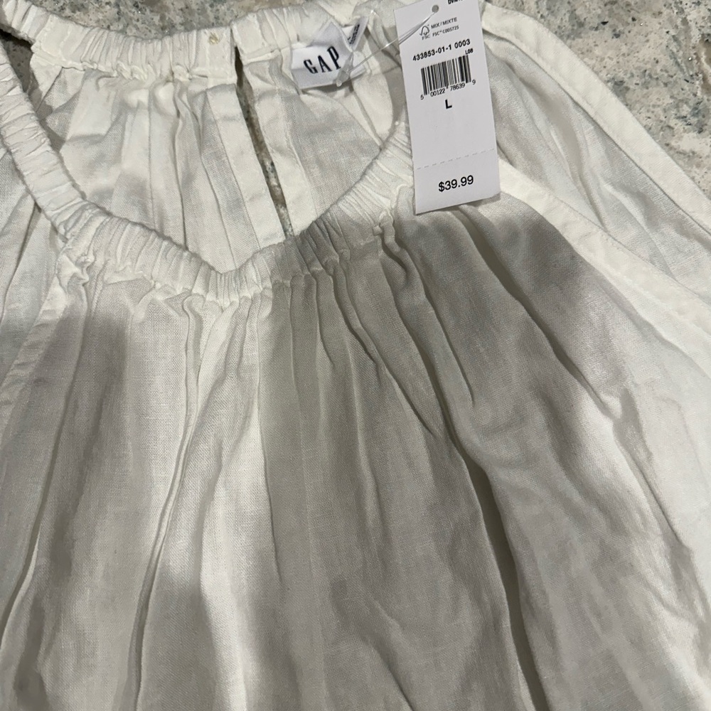 GAP Ivory Gathered Top
